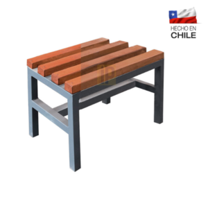Banca camarín simple 50 cm. metal madera