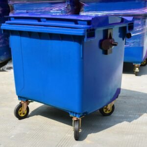 Contenedor de basura plástico 1100 litros color Azul - Industrial Partner