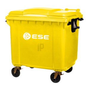 Contenedor de basura plástico 1100 litros color amarillo origen Alemán