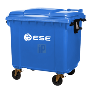 Contenedor de basura plástico 1100 litros color Azul origen Alemán