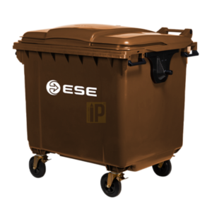 Contenedor de basura plástico 1100 litros color cafe origen Alemán