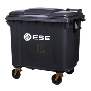 Contenedor de basura plástico 1100 litros color Gris Oscuro origen Alemán