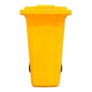 Contenedor de basura plástico 240 litros color Amarillo - Industrial Partner