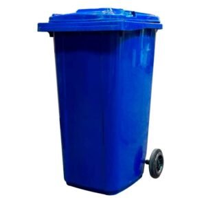 Contenedor de basura plástico 240 litros color Azul - Industrial Partner