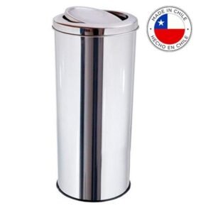 Basurero Acero Inoxidable tapa vaivén 120 litros