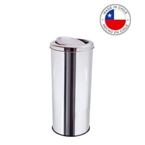 Basurero Acero Inoxidable tapa vaivén 15 litros