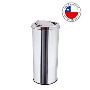Basurero Acero Inoxidable tapa vaivén 20 litros