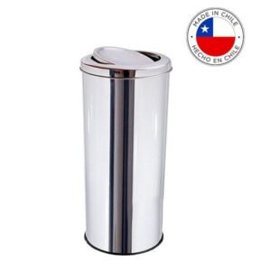 Basurero Acero Inoxidable tapa vaivén 45 litros