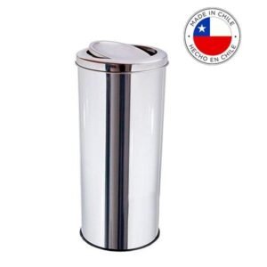 Basurero Acero Inoxidable tapa vaivén 60 litros