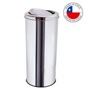 Basurero Acero Inoxidable tapa vaivén 90 litros