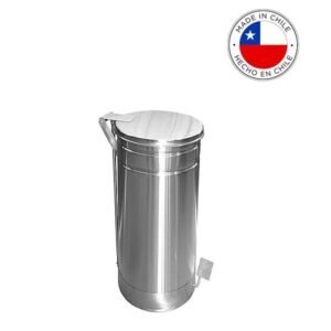 Basurero Acero Inoxidable tapa pedal 20 litros