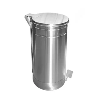 Basurero Acero Inoxidable tapa pedal 120 litros