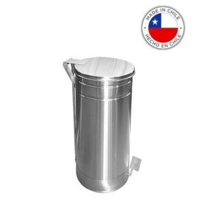 Basurero Acero Inoxidable tapa pedal 30 litros