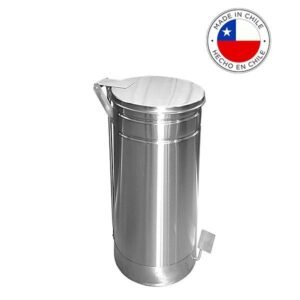 Basurero Acero Inoxidable tapa pedal 45 litros