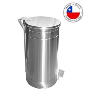 Basurero Acero Inoxidable tapa pedal 90 litros