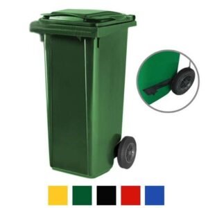 Contenedor de basura plastico 120 litros origen Alemán con pedal metálico